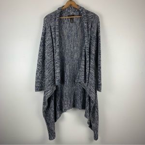 Fenn Wright Manson Sweater Women Medium Gray Blue Silver Waterfall Open Cardigan